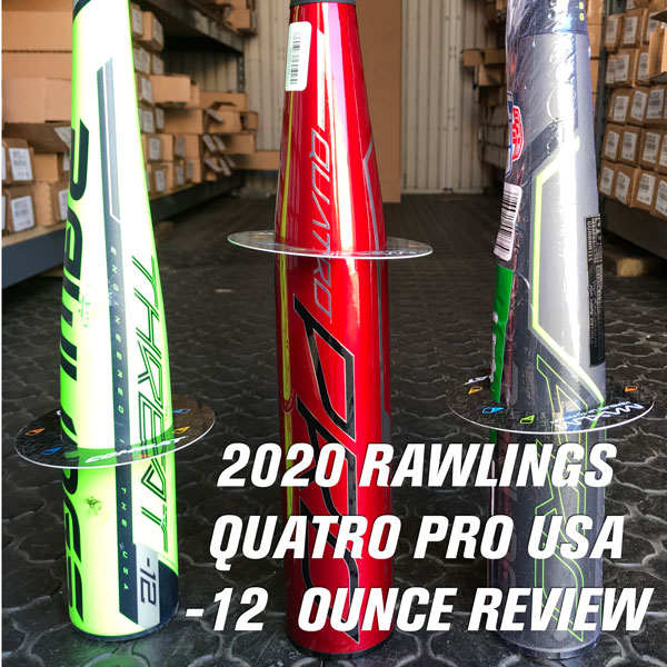 Rawlings 2020 Quatro Pro USA Youth Baseball Bat Series -12, -10, -8